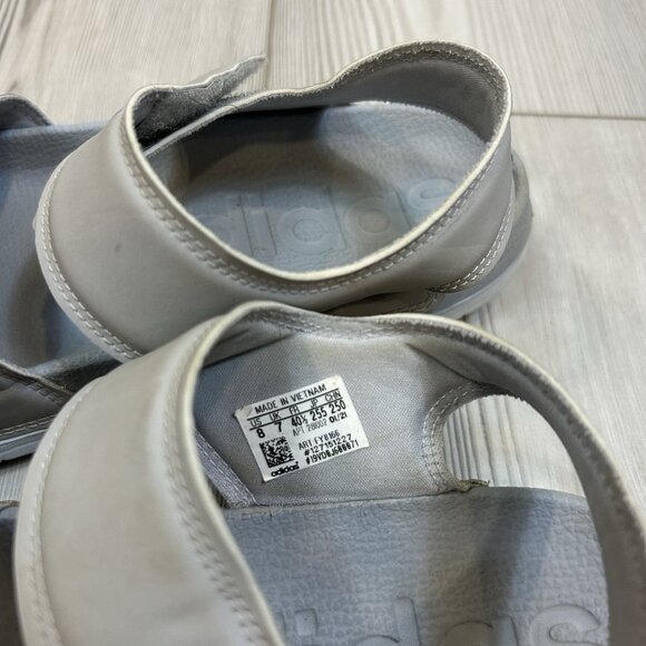 Adidas Adilette Womens size 8 Touch-Fasten Comfort Beach Sandals FY8166 Gray - Picture 3 of 7
